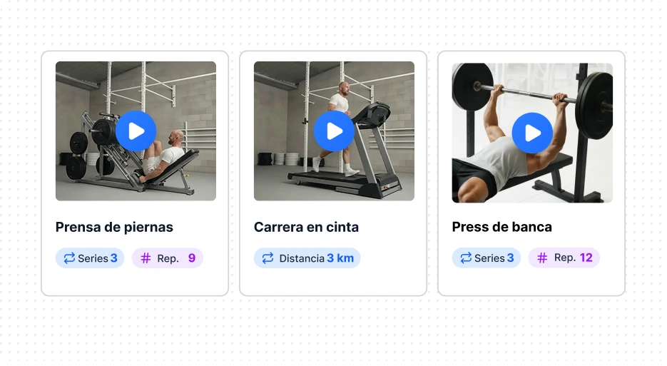 Planificación de entrenamientos con ejercicios