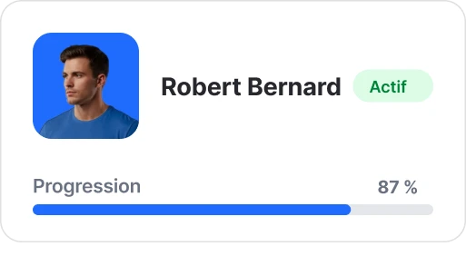 Progression des clients à l'entraînement