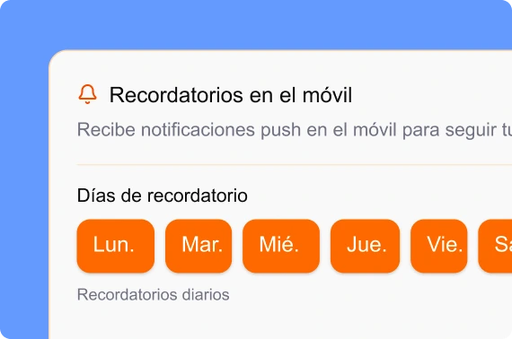 Recordatorios para clientes