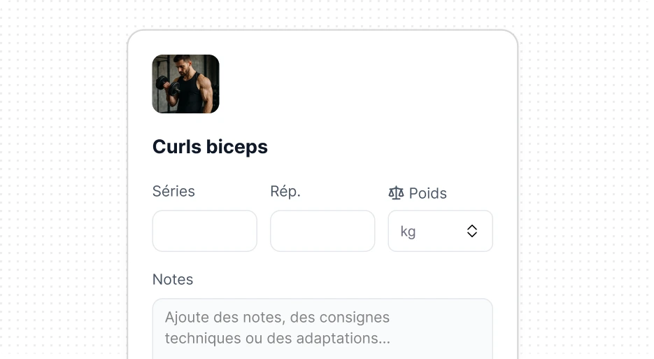 Séries et répétitions de curls biceps