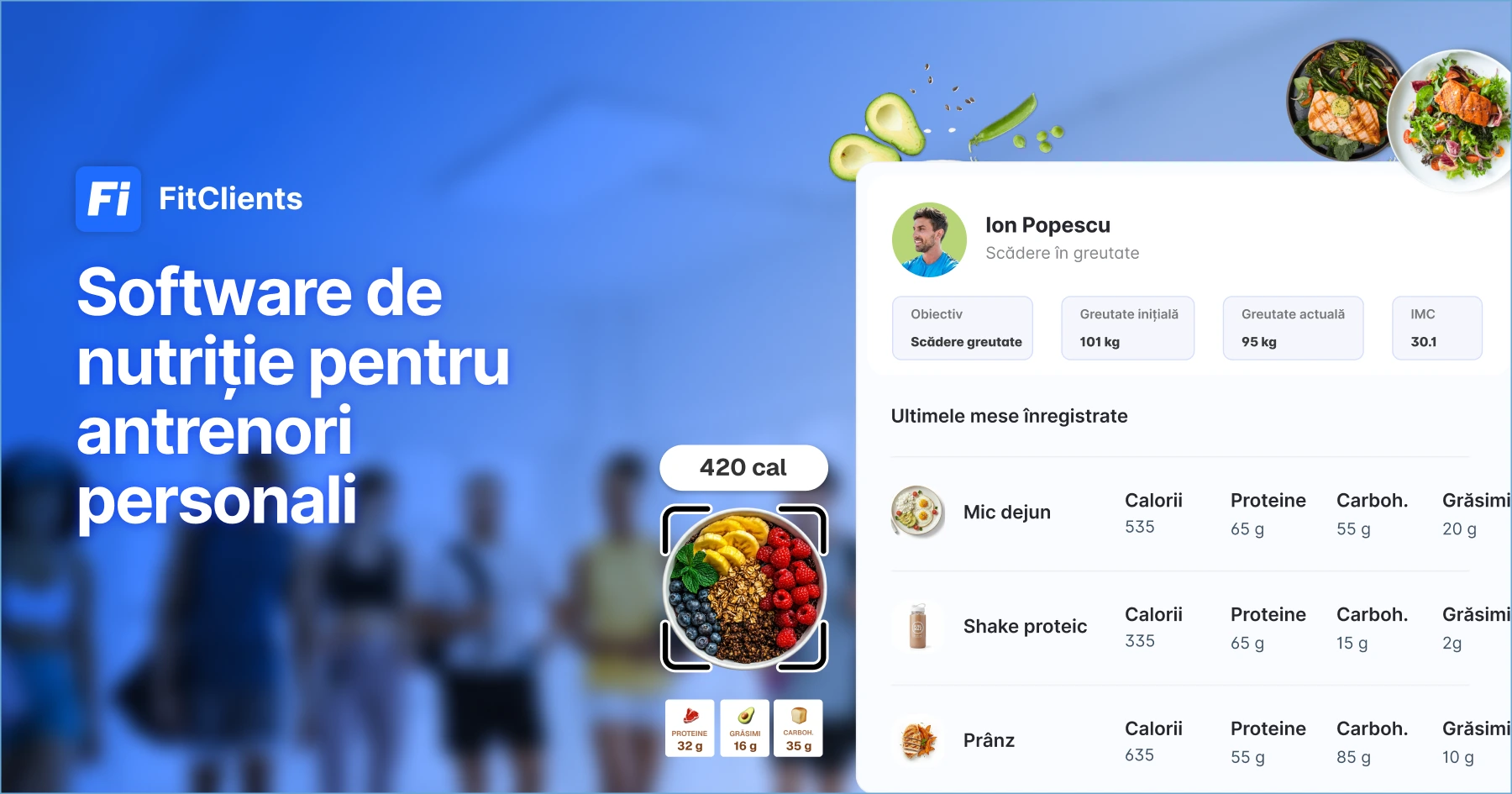 Software de nutriție pentru antrenori personali