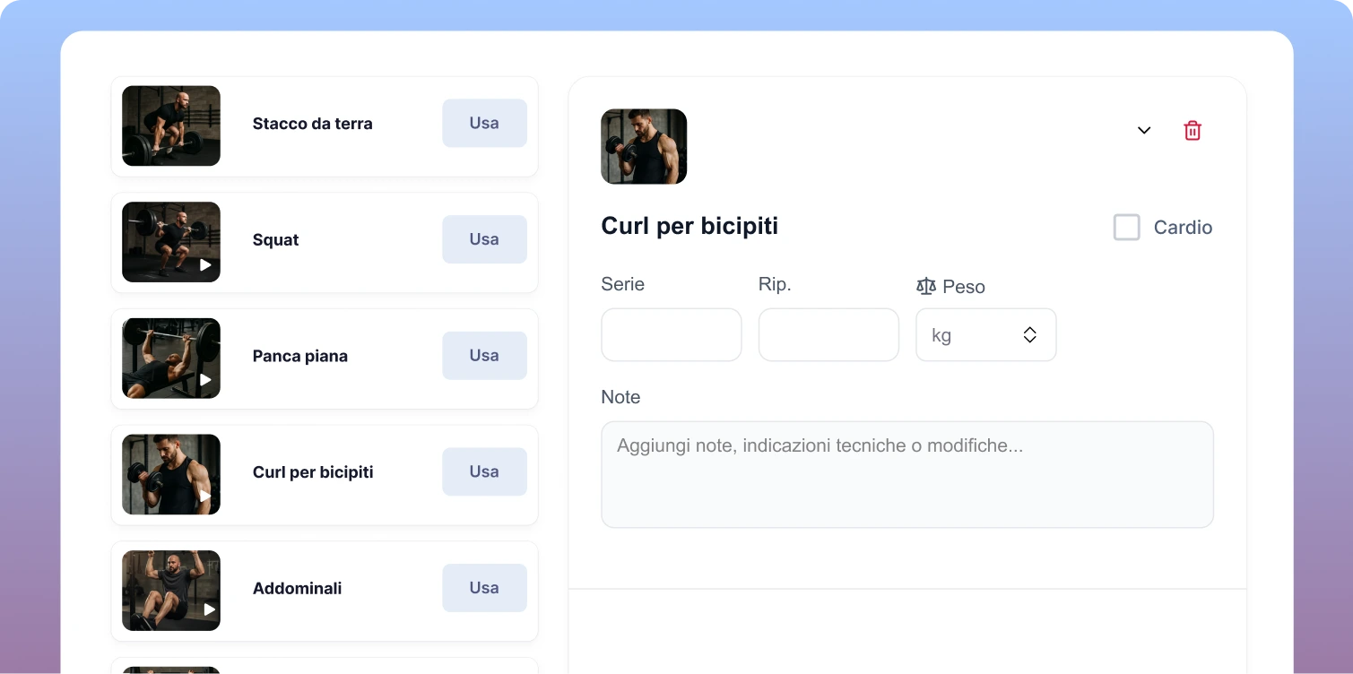 Software gratuito per creare schede di allenamento per personal trainer