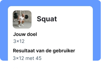 Squatdoelen bijhouden