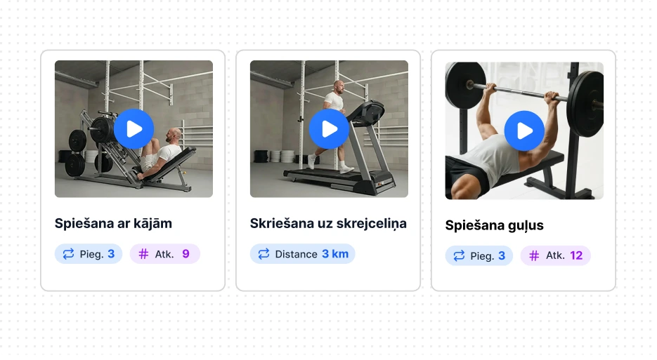 Treniņu programmu veidošana ar vingrinājumiem