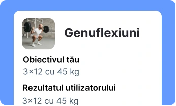 Urmărirea obiectivelor la genuflexiuni