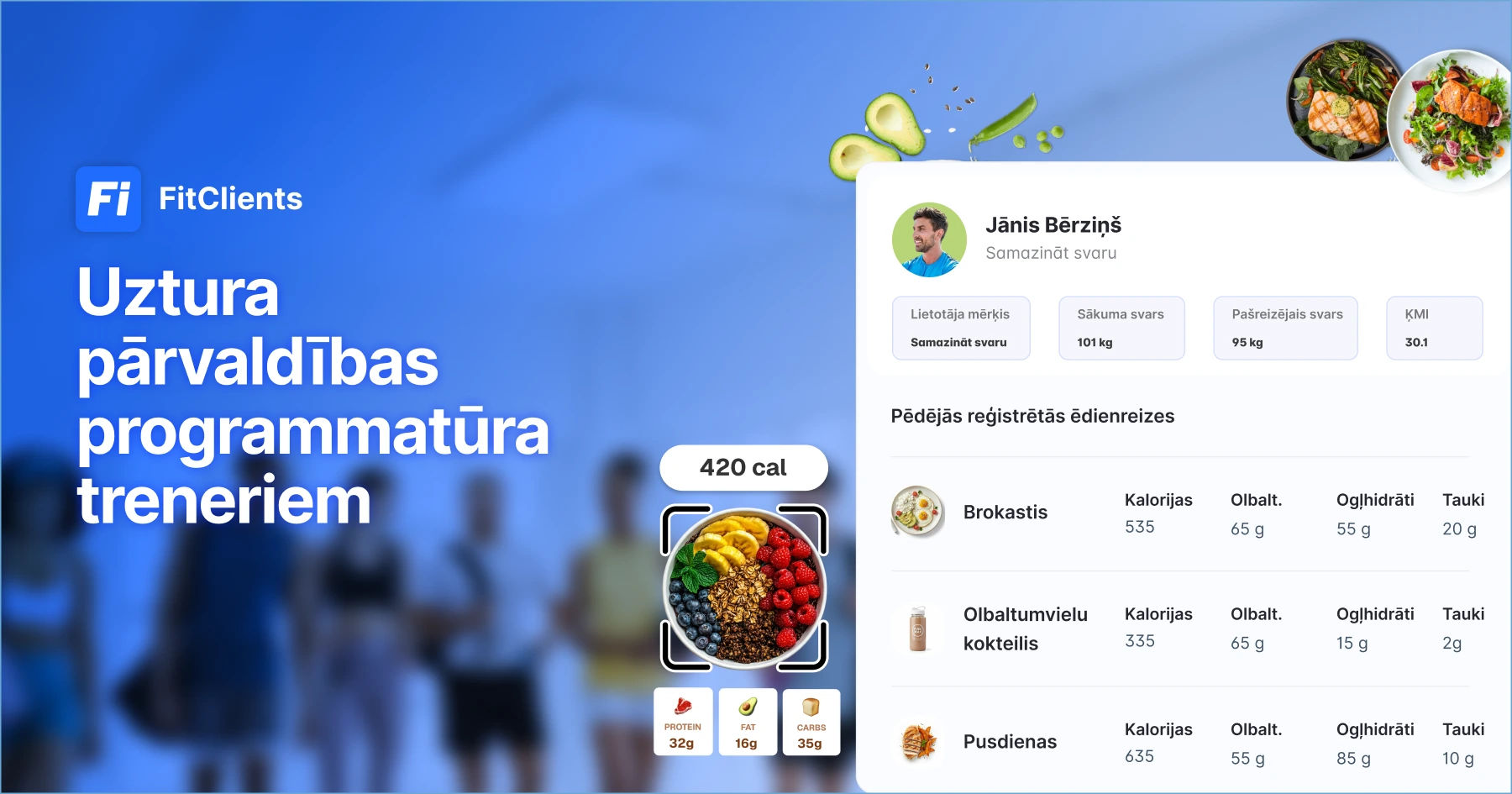 Uztura programmatūra personīgajiem treneriem