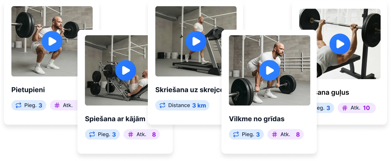 Vingrinājumu bibliotēkas lietotne