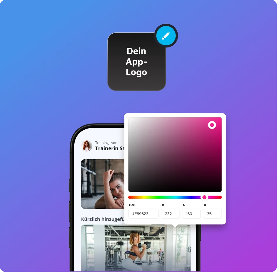 Vollständiges Branding der Personal-Training-App