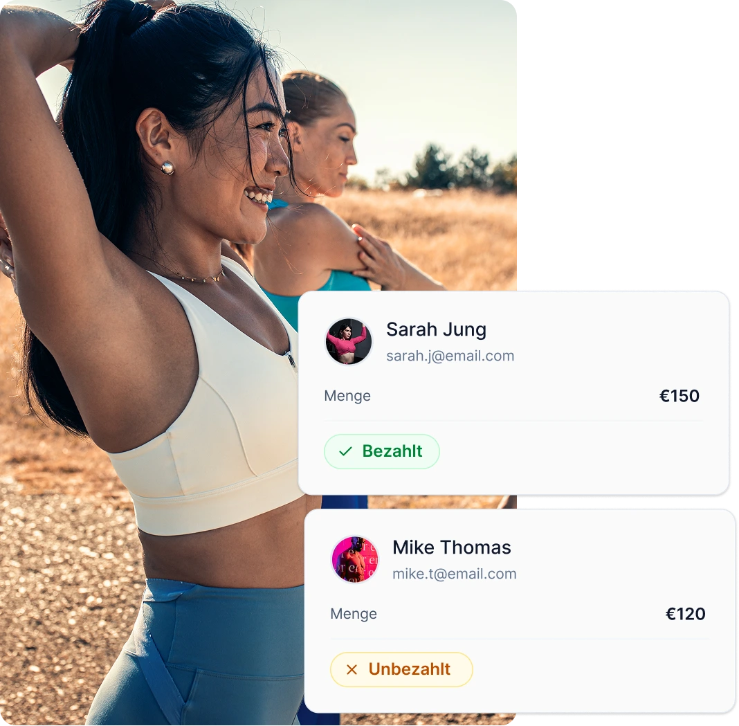 Zahlungen von Personal-Training-Kunden