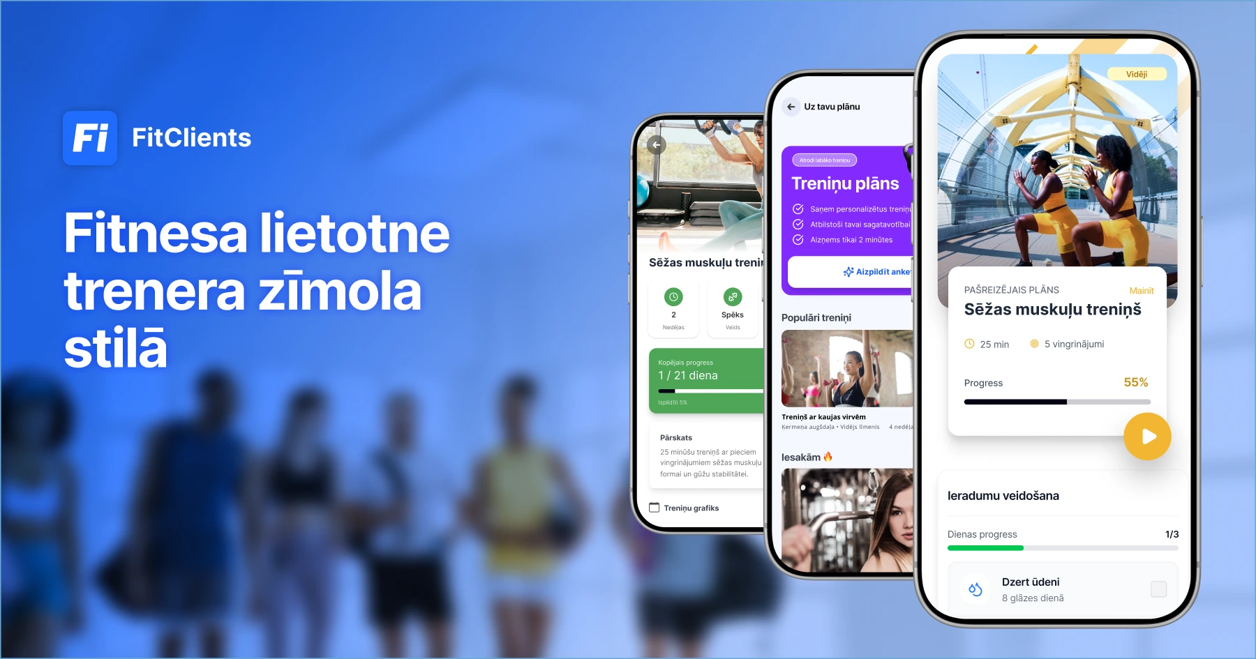 Zīmolam pielāgota fitnesa lietotne personīgajiem treneriem